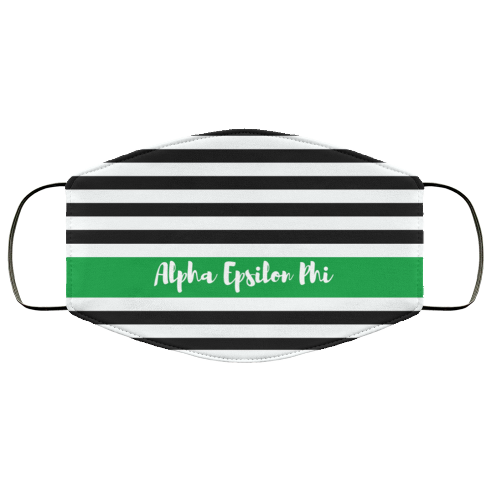 Alpha Epsilon Phi Stripes Face Mask Alpha Epsilon Phi Stripes Face Mask
