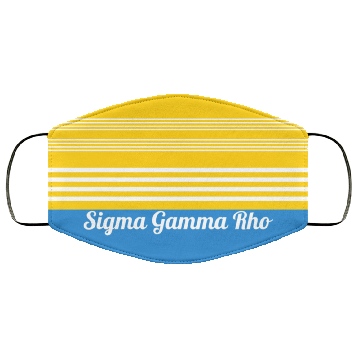 Sigma Gamma Rho Two Tone Stripes Face Mask — Greeku