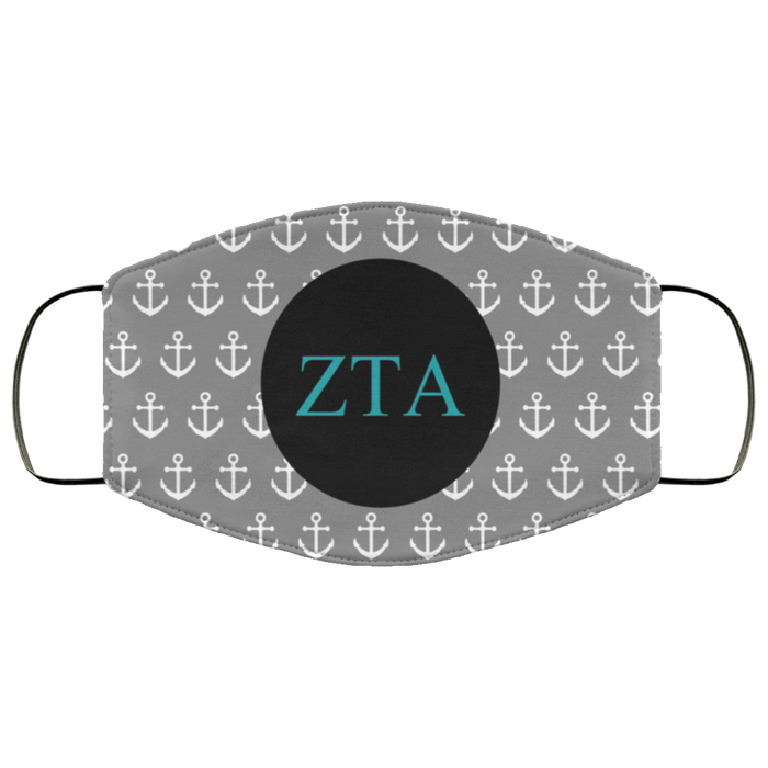 Zeta Tau Alpha Anchors Face Mask Zeta Tau Alpha Anchors Face Mask