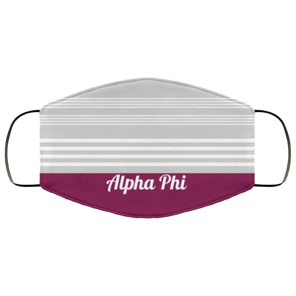 Alpha Phi Stripes Face Mask Alpha Phi Stripes Face Mask