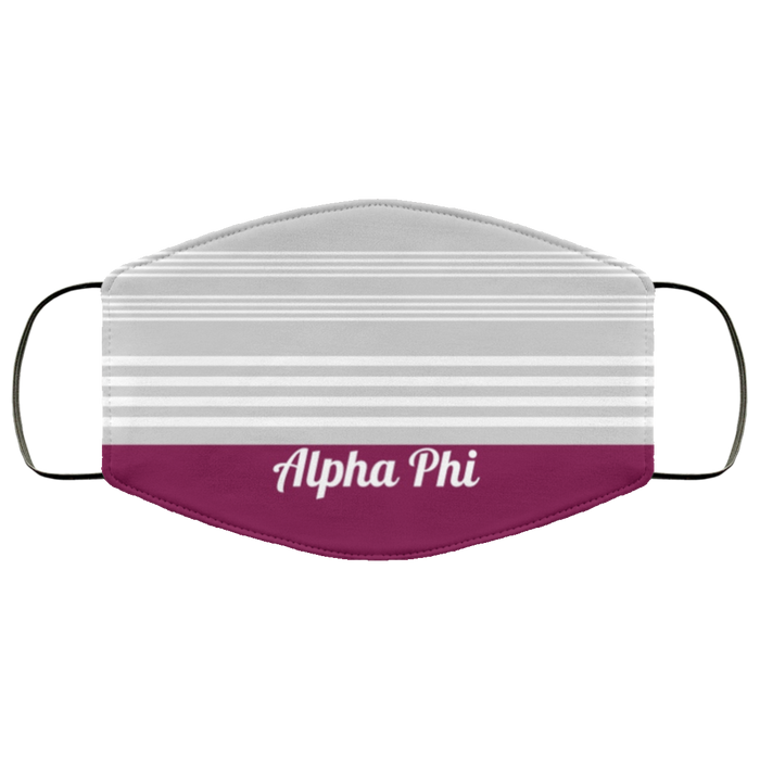 Alpha Phi Stripes Face Mask Alpha Phi Stripes Face Mask