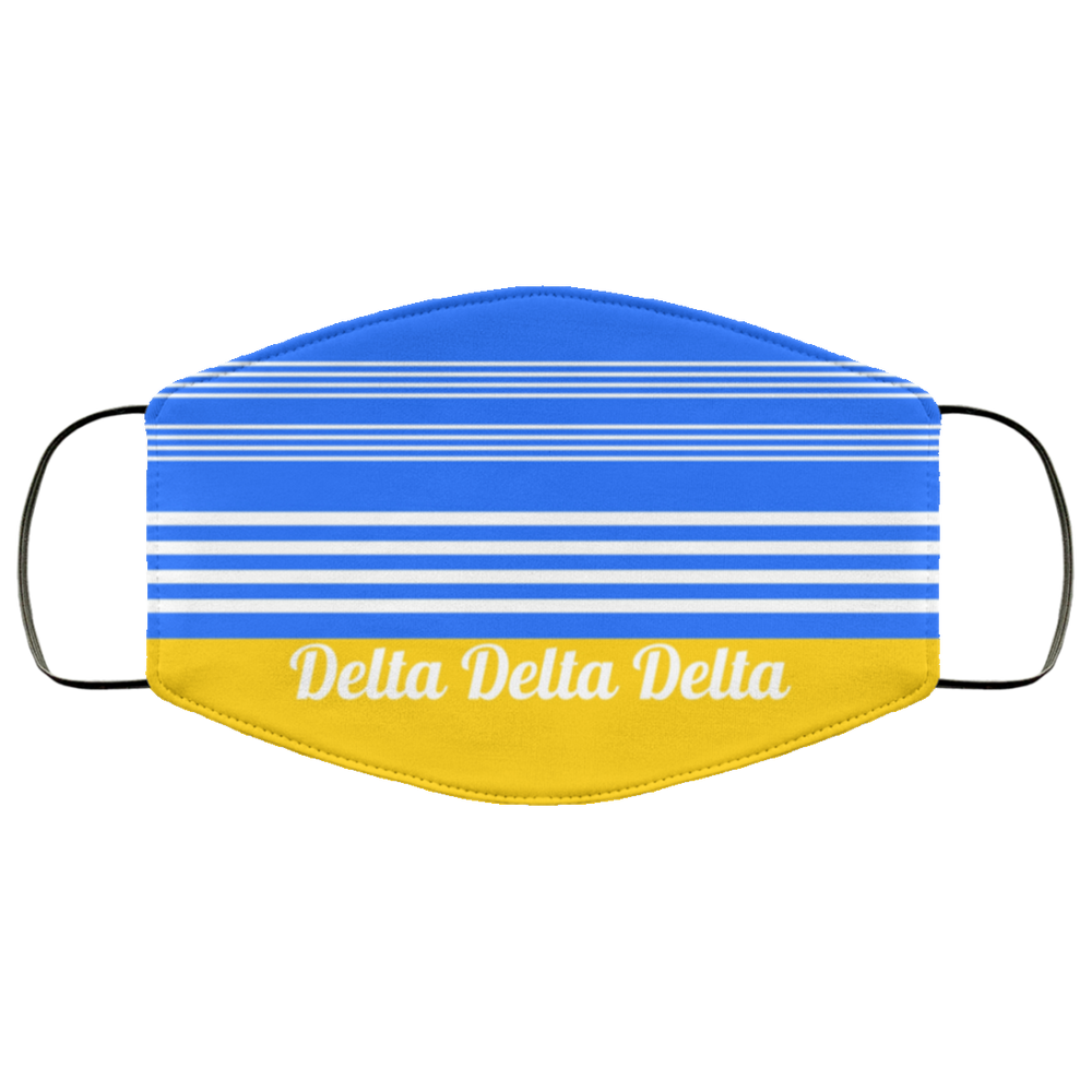 Delta Delta Delta Two Tone Stripes Face Mask Delta Delta Delta Two Tone Stripes Face Mask