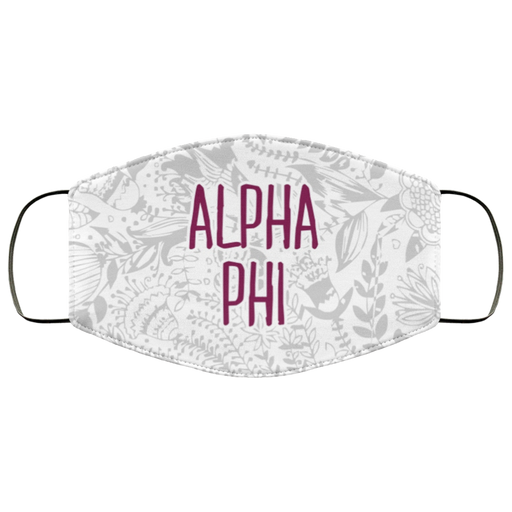 Alpha Phi Floral Face Mask