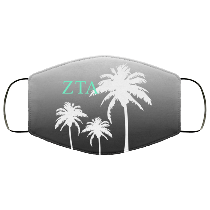 Zeta Tau Alpha Palm Trees Face Mask Zeta Tau Alpha Palm Trees Face Mask