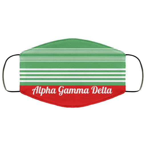 Alpha Gamma Delta Two Tone Stripes Face Mask