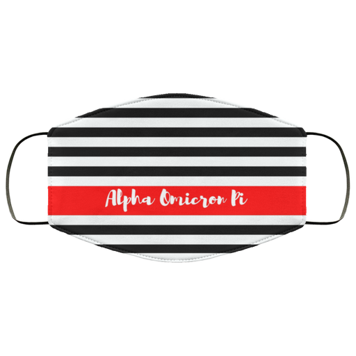 Alpha Omicron Pi Stripes Face Mask