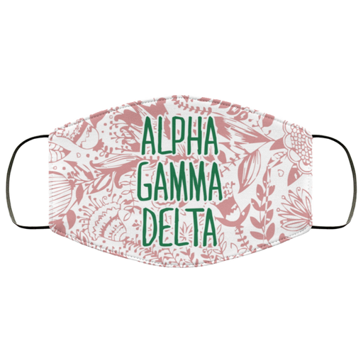 Alpha Gamma Delta Floral Face Mask