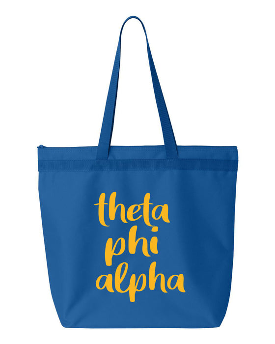Theta Phi Alpha Cursive Tote Bag