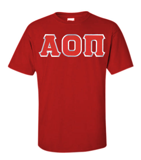 Alpha Omicron Pi Lettered T Shirt