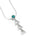 Delta Delta Delta Sterling Silver Lavaliere Pendant with Swarovski Crystal