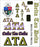 Delta Tau Delta Multi Greek Decal Sticker Sheet