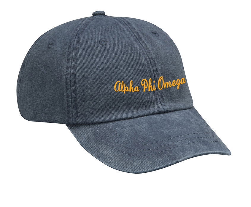 Alpha Phi Omega Cursive Embroidered Hat
