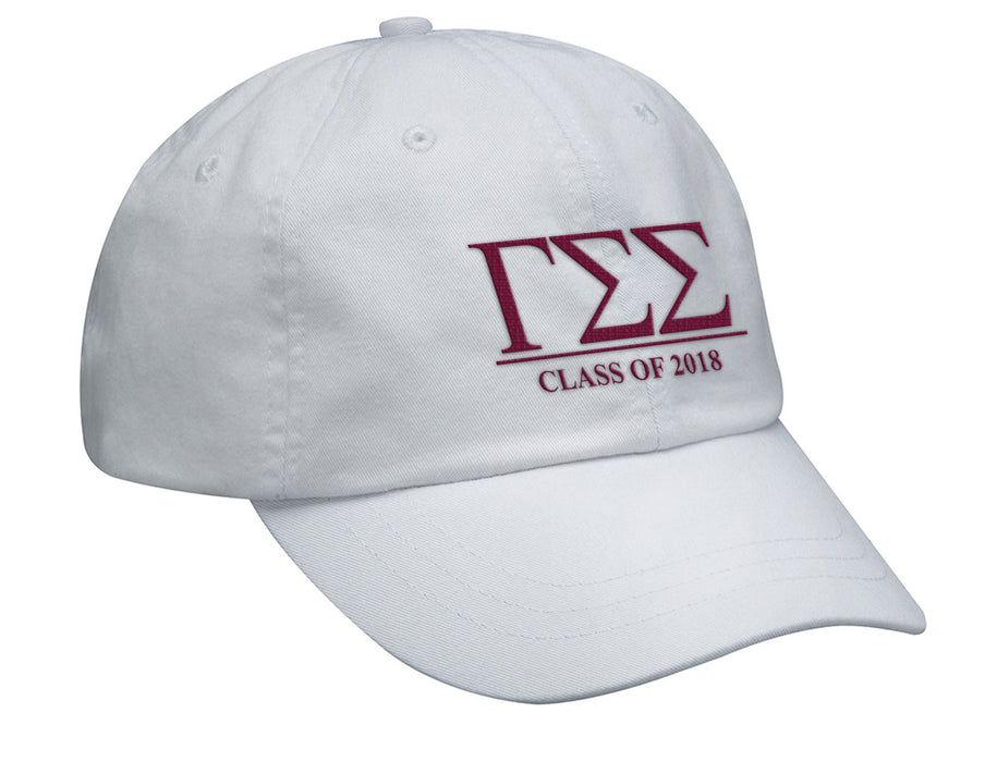 Gamma Sigma Sigma Embroidered Hat with Custom Text
