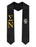 Sigma Nu Lettered Graduation Sash Stole with Crest