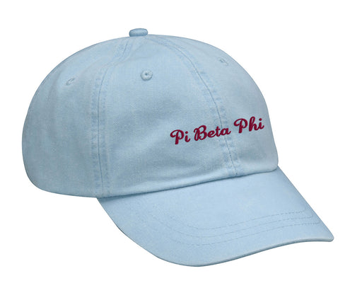 Pi Beta Phi Cursive Embroidered Hat