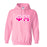 Phi Mu Two Toned Lettered Hooded Sweatshirt