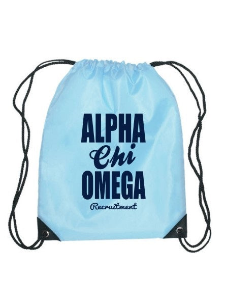 Alpha Chi Omega Cursive Impact Sports Bag