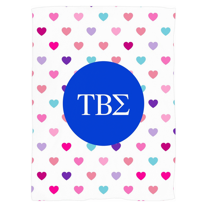 Tau Beta Sigma Hearts Fleece Blankets Tau Beta Sigma Hearts Fleece Blankets
