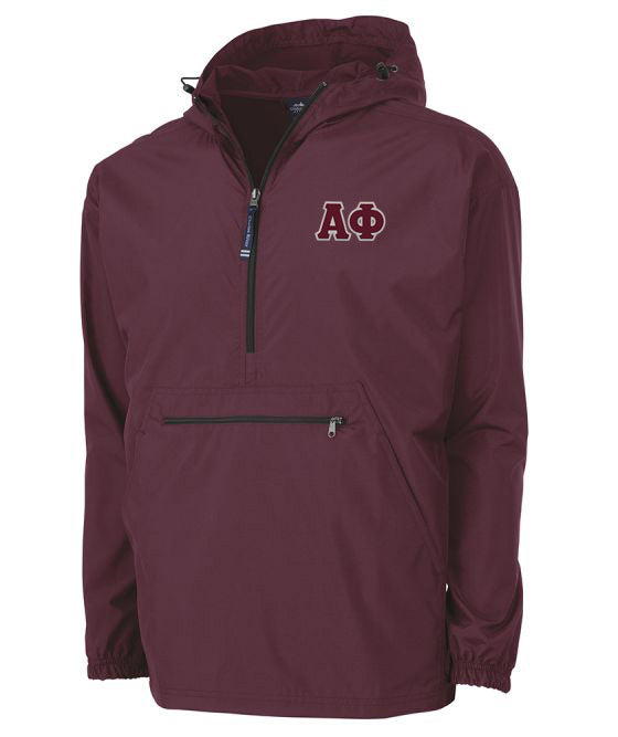 Alpha Phi Embroidered Pack and Go Pullover