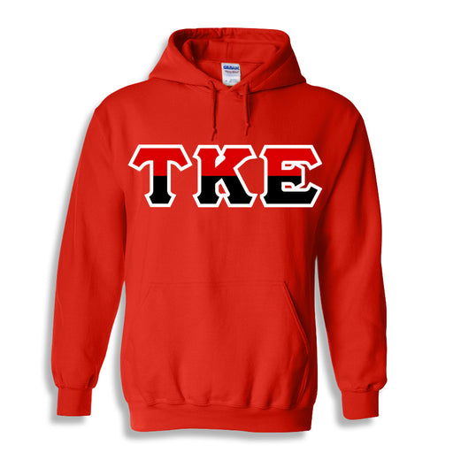 Tau Kappa Epsilon Two Toned Lettered Hooded Sweatshirt