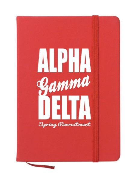 Alpha Gamma Delta Cursive Impact Notebook