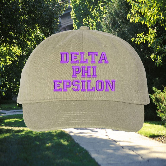 Delta Phi Epsilon.jpg Comfort Colors Varsity Hat