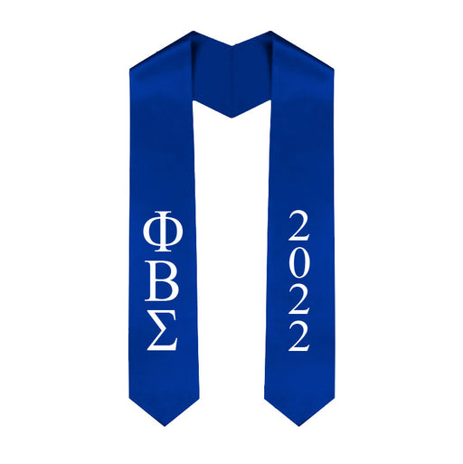 Phi Beta Sigma Vertical Grad Stole with Letters & Year