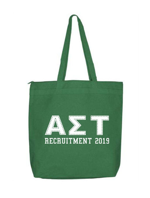 Alpha Sigma Tau Collegiate Letters Event Tote Bag