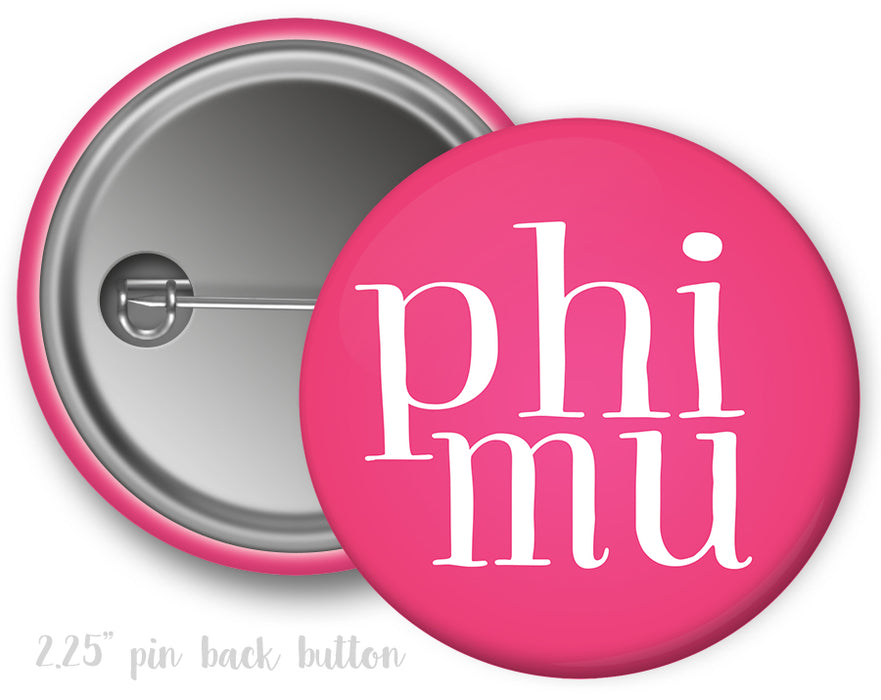 Phi Mu Simple Text Button