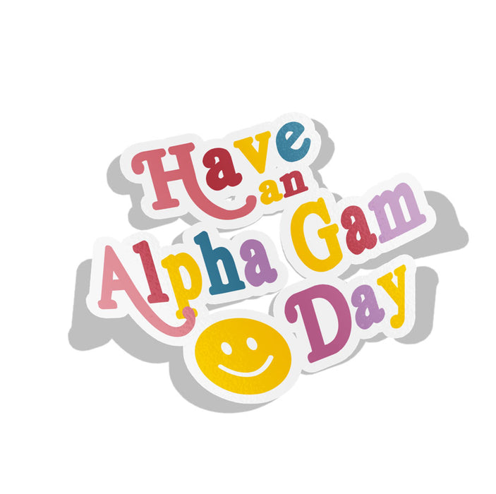 Alpha Gamma Delta Happy Day Sorority Decal