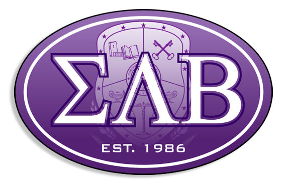 Sigma Lambda Beta Color Oval Decal Color Oval Decal