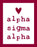Alpha Sigma Alpha Heart Sticker