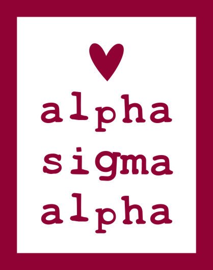Alpha Sigma Alpha Heart Sticker