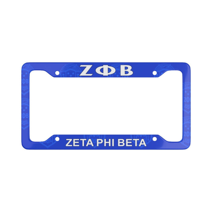 Zeta Phi Beta New License Plate Frame