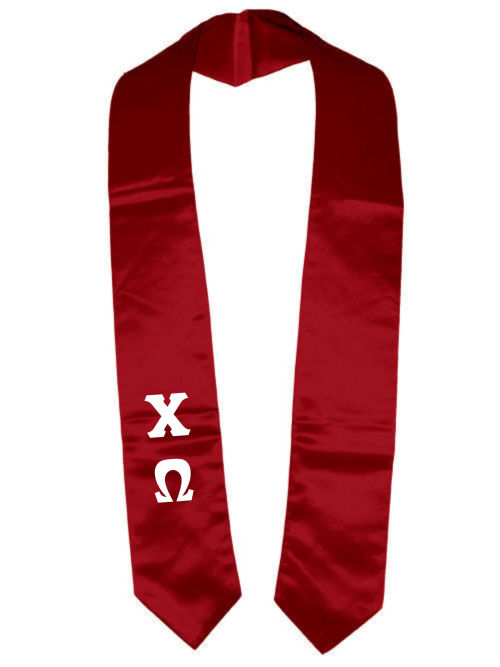 Chi Omega Classic Colors Graduation Stole