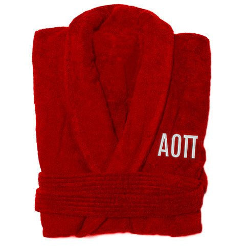 Alpha Omicron Pi Greek Letter Bathrobe