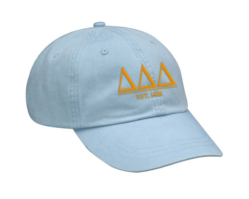 Delta Delta Delta Letters Year Embroidered Hat