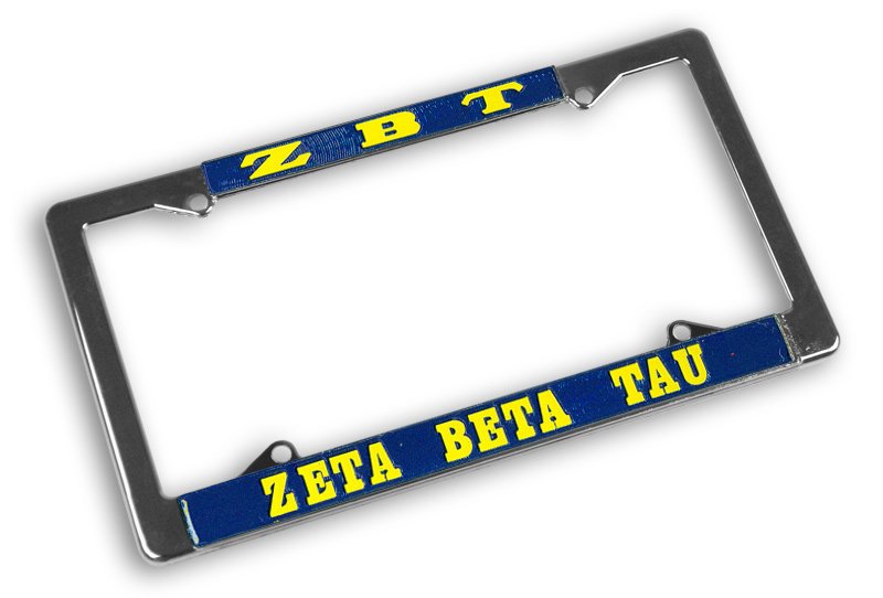 Zeta Beta Tau License Plate Frame