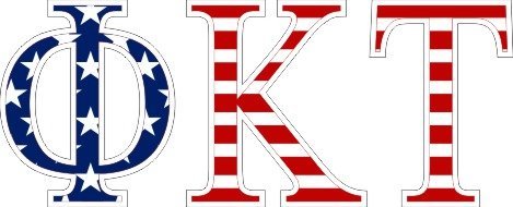 Phi Kappa Tau American Flag Letter Sticker - 2.5