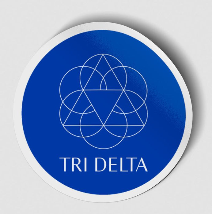 Delta Delta Delta Logo Circle Sticker