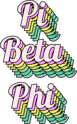 Pi Beta Phi Greek Stacked Sticker