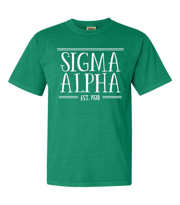 Sigma Alpha Custom Comfort Colors Crewneck T-Shirt