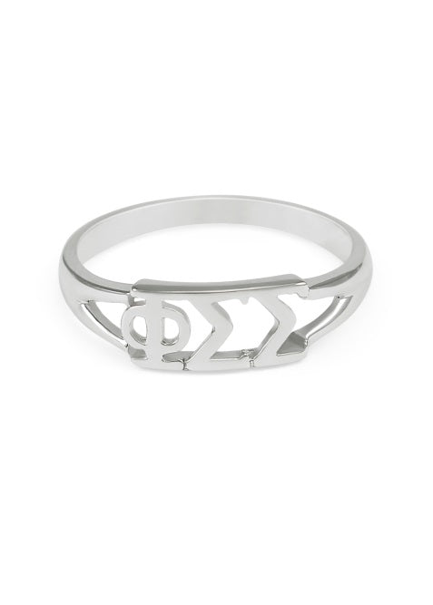 Phi Sigma Sigma Sterling Silver Ring