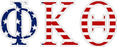 Phi Kappa Theta American Flag Letter Sticker - 2.5