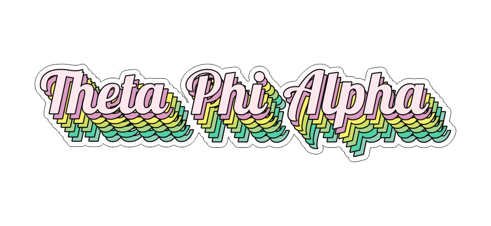 Theta Phi Alpha New Hip Stepped Sticker