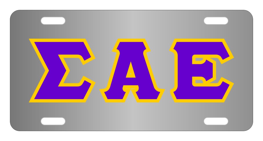 Sigma Alpha Epsilon Fraternity License Plate Cover