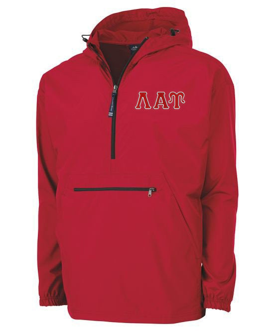 Lambda Alpha Upsilon Embroidered Pack and Go Pullover