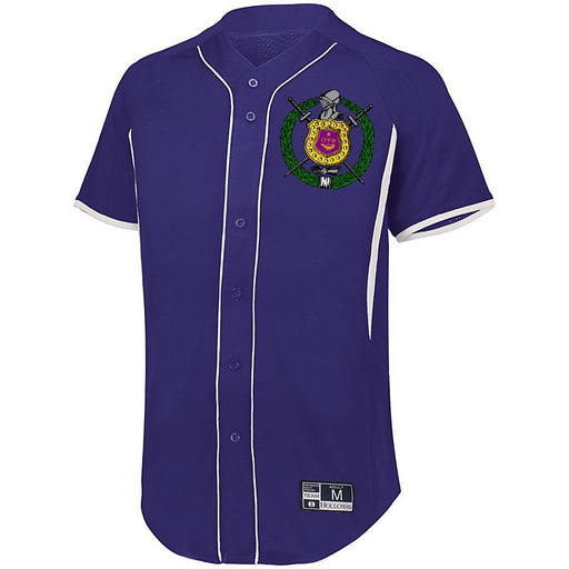 Omega Psi Phi 7 Full Button Baseball Jersey