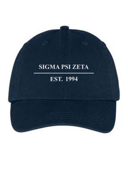 Sigma Psi Zeta Line Year Embroidered Hat