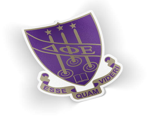 Delta Phi Epsilon Die Cut Crest Decal
